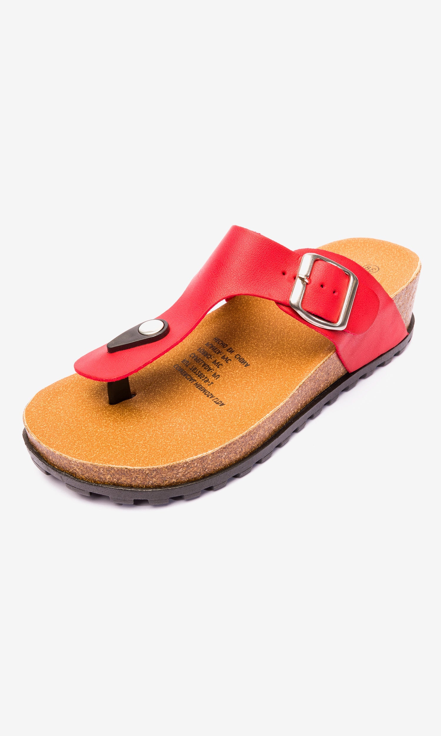Sandalia Mujer Rojo Razo Chancleta Chancleta